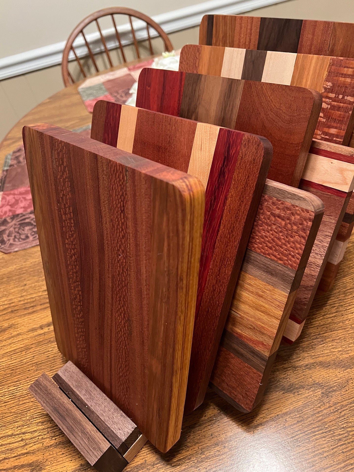 Cutting board made from exotic woods