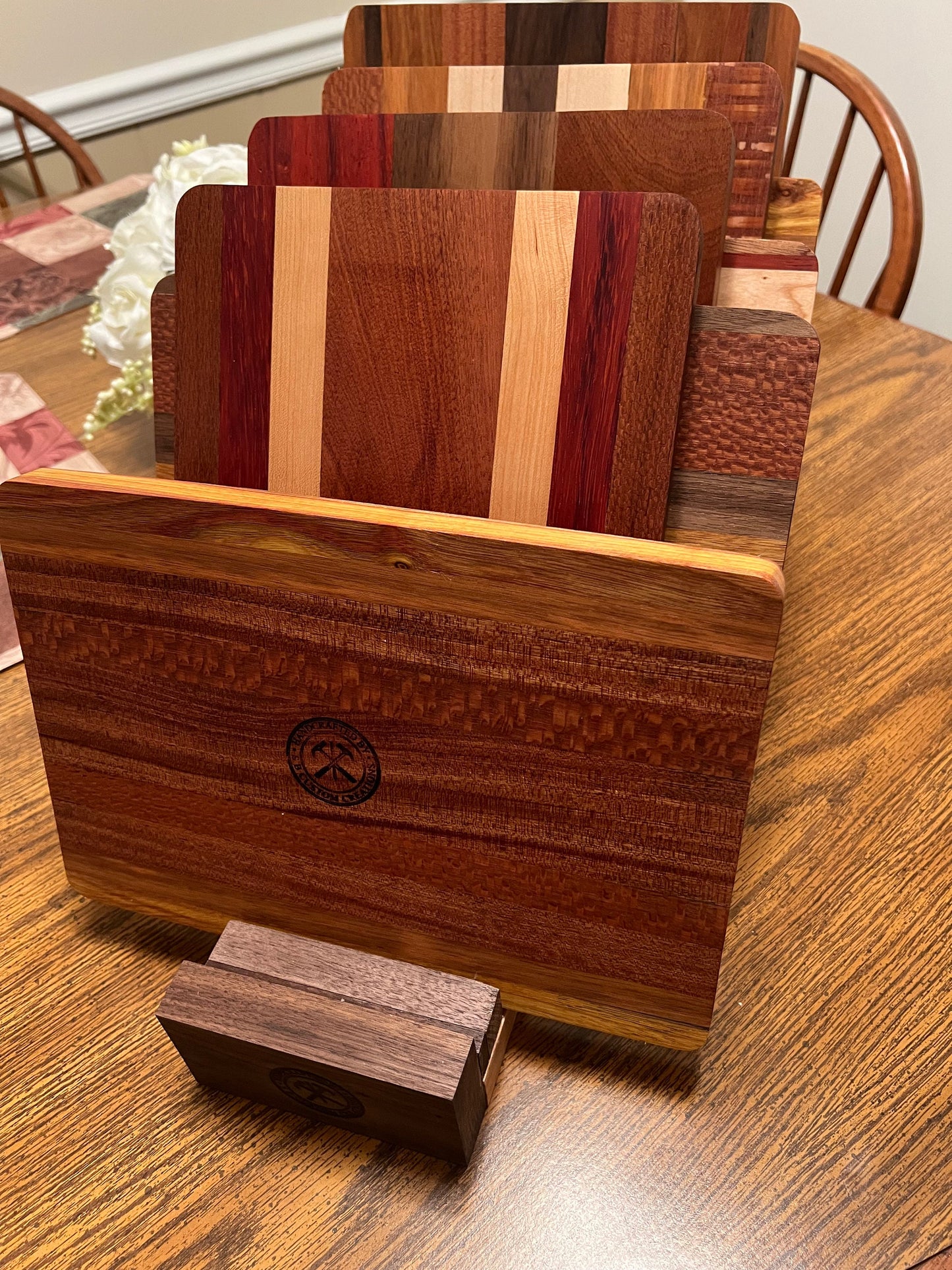 Cutting board made from exotic woods