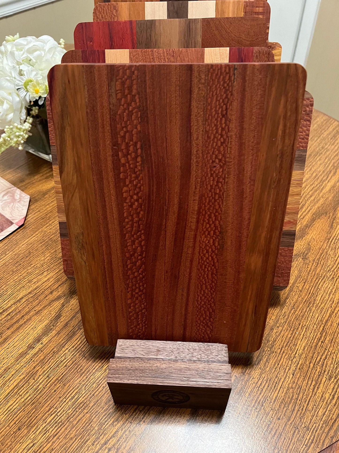 Cutting board made from exotic woods